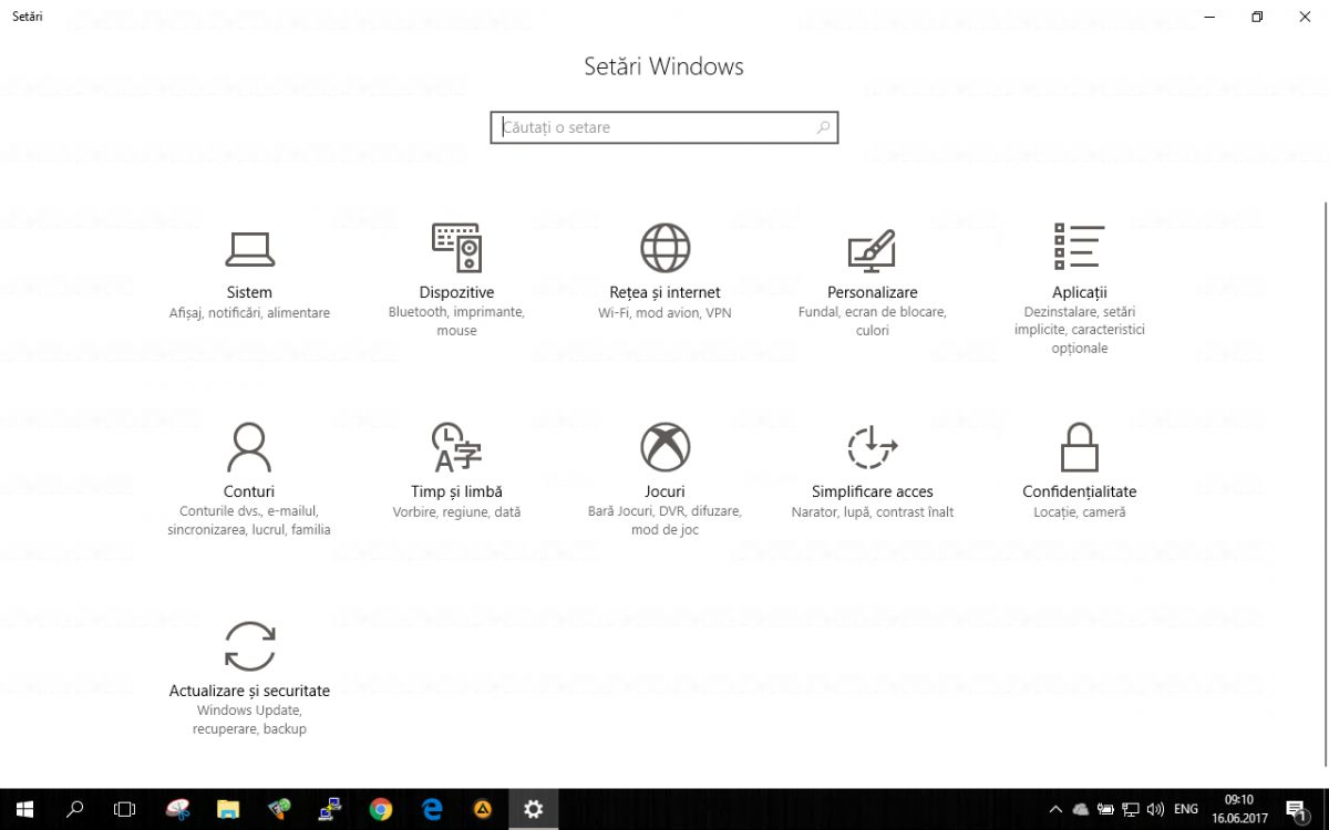 Windows 10 in Romanian