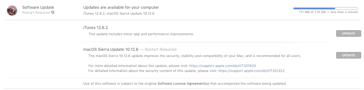 macOS Sierra Update