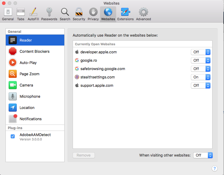 browser settings safari