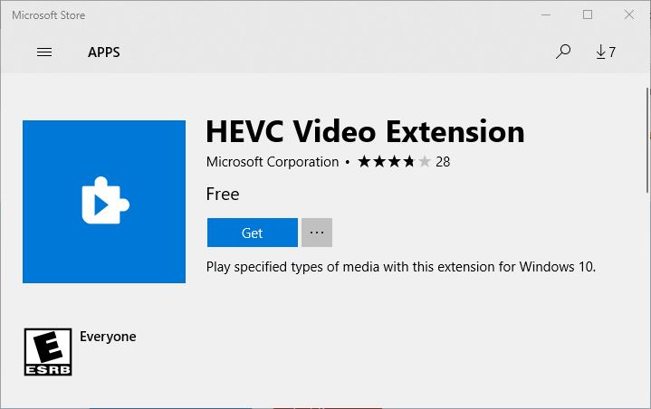 hevc codec windows 10 offline installer