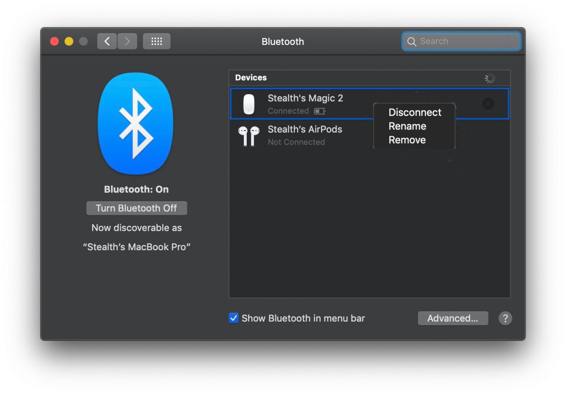 Перейменувати пристрій Bluetooth