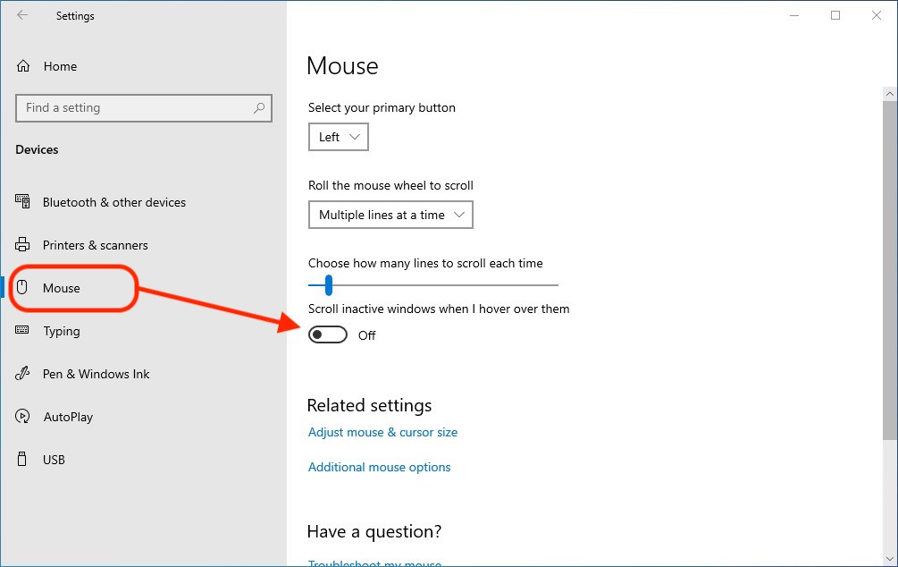 how to scroll through pictures windows 10