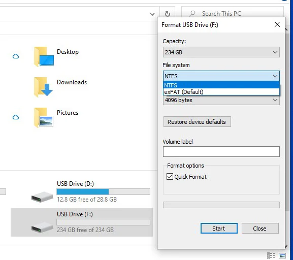 Schaduw Boos worden fout Hoe FAT32 een Flash Drive (USB-drives) te formatteren, groter dan 32 GB aan  Windows 10 - Stealth Settings