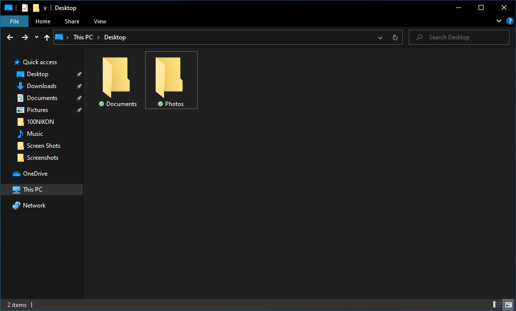 Folders in Windows 10