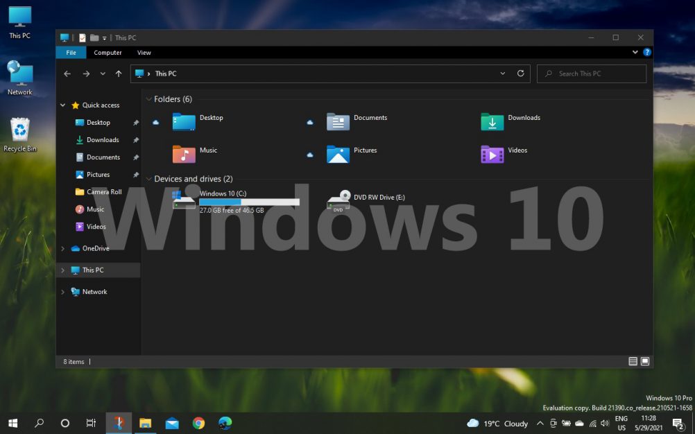 Windows 10 Amenaza