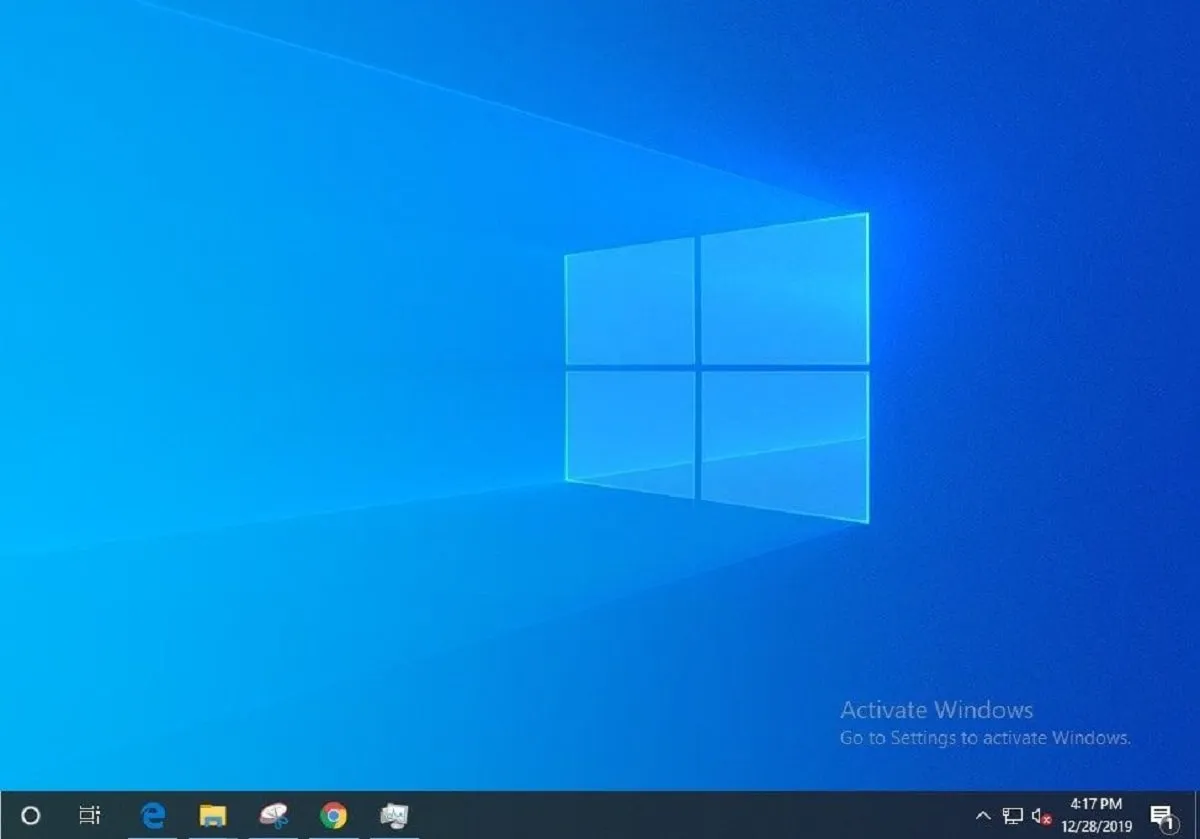 aktyvinti Windows vandenženklis Desktop