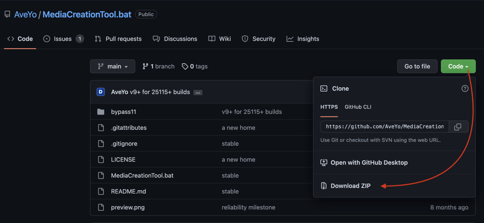 Preuzmite MediaCreationTool.bat