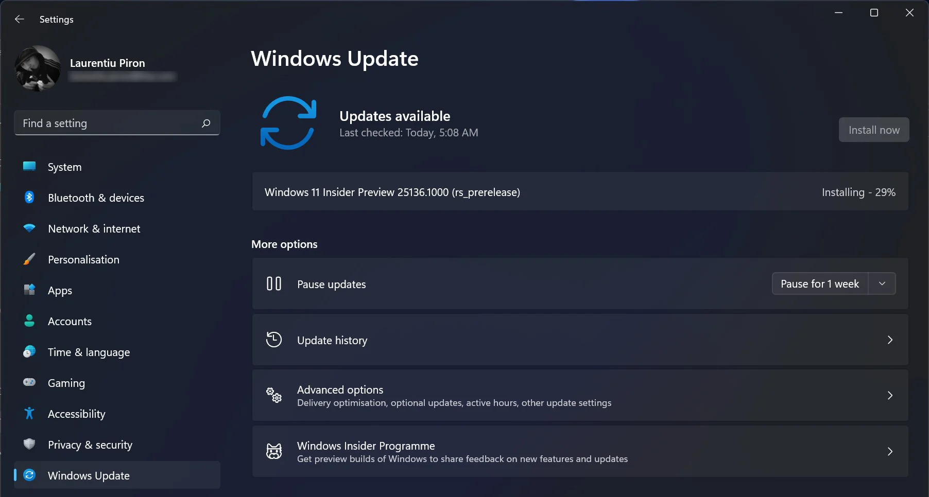 Install Windows 11 Insider Preview