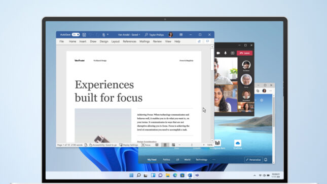 Windows 11 Focus Experience