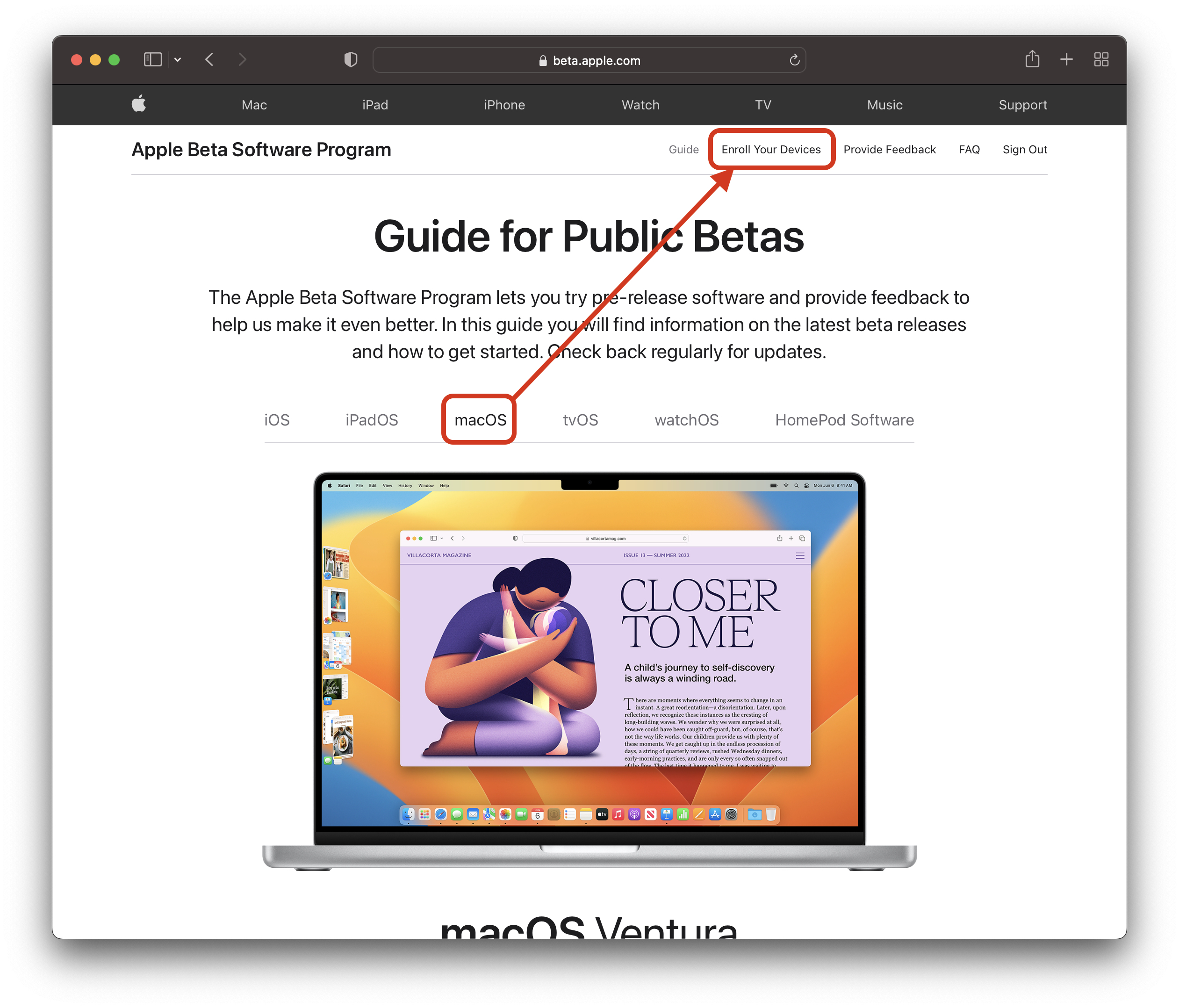 如何安裝 macOS Ventura Beta