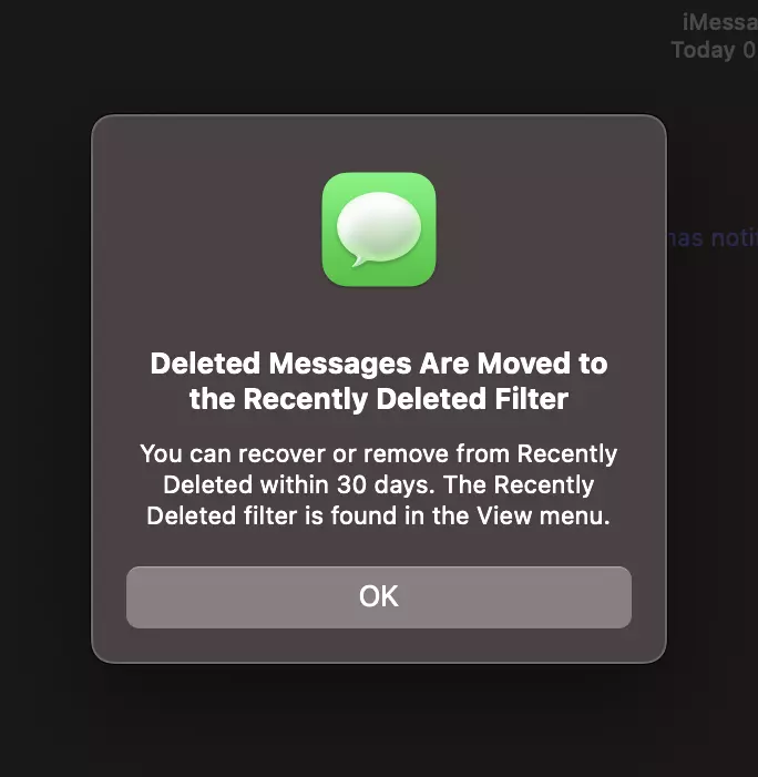 macOS Deleted Messages