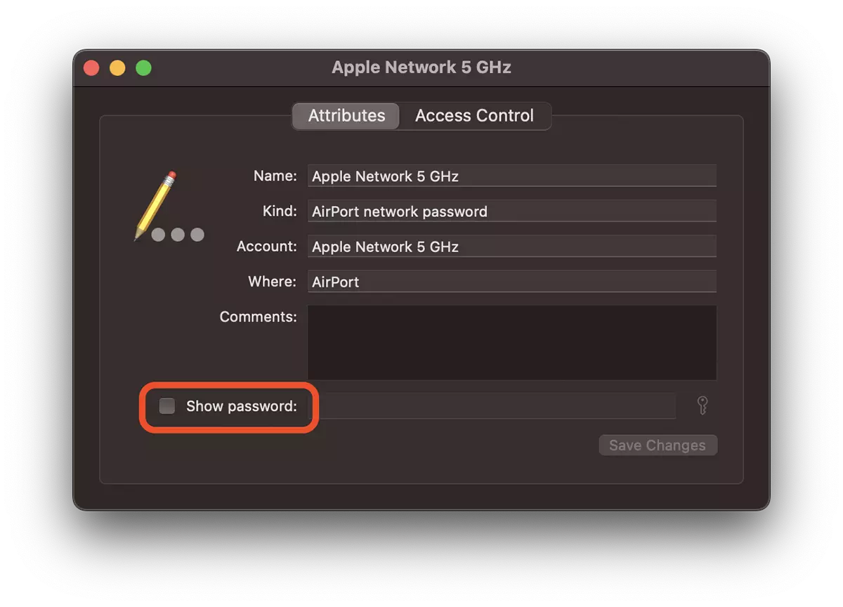 आप जिस वाई-फाई नेटवर्क से जुड़े हैं, उसके पासवर्ड कैसे देखें - macOS