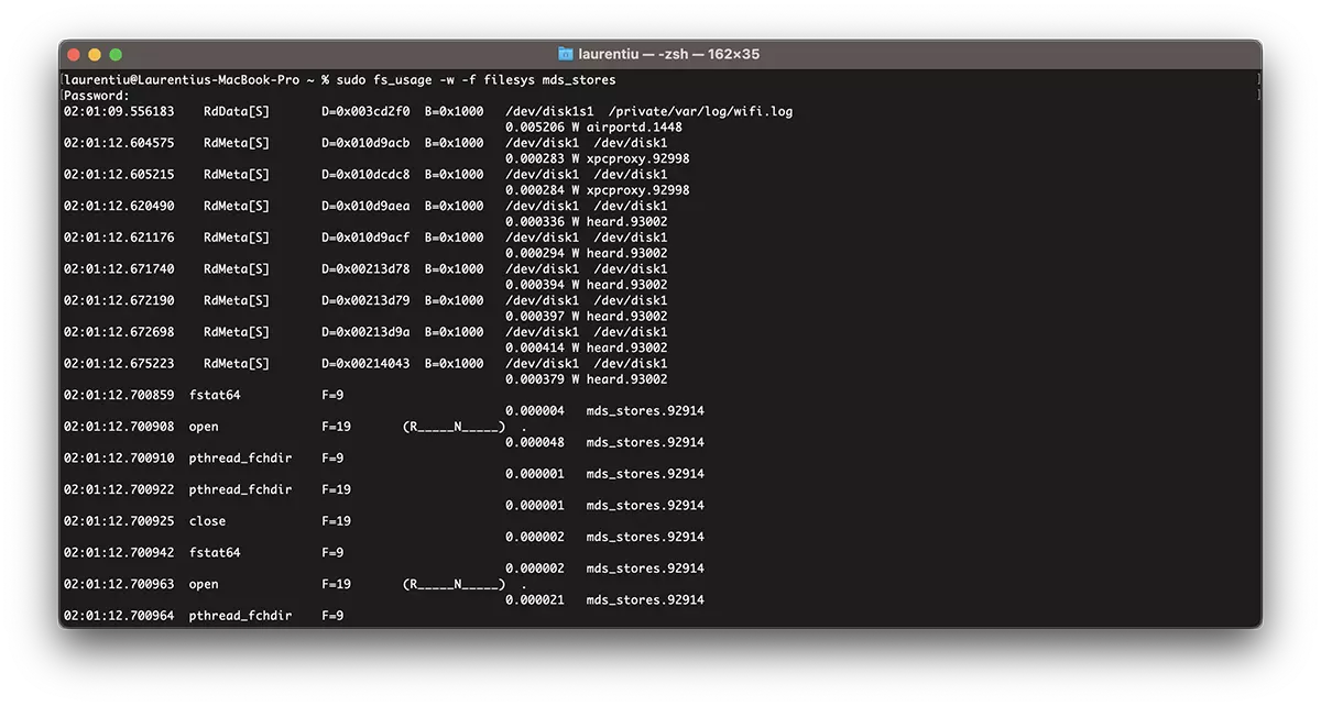 mds_stores Live activity