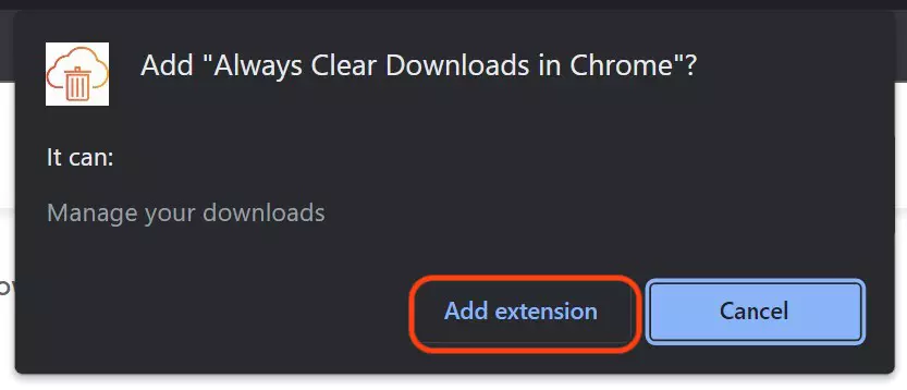 Add Extensie - Downloadbalk van Google Chrome uitschakelen