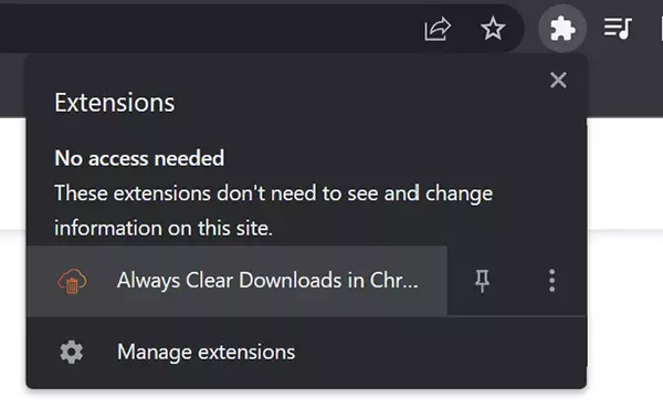 Always Clean Download in Chrome