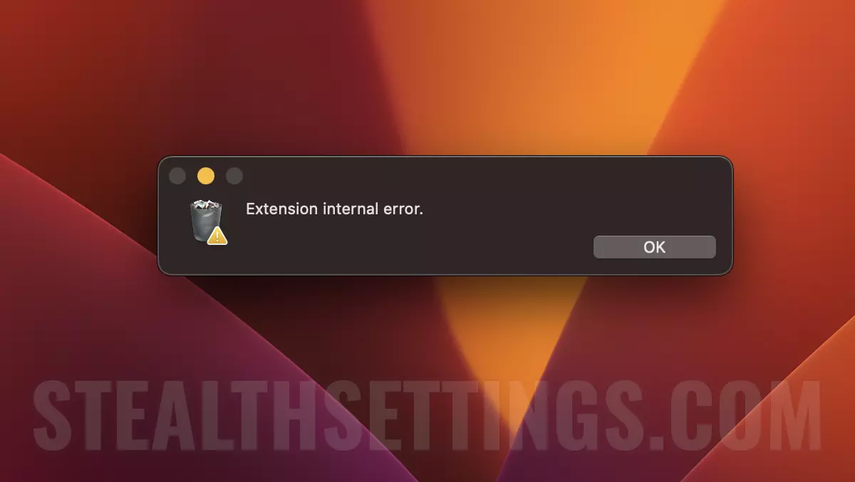 Extension Internal Error