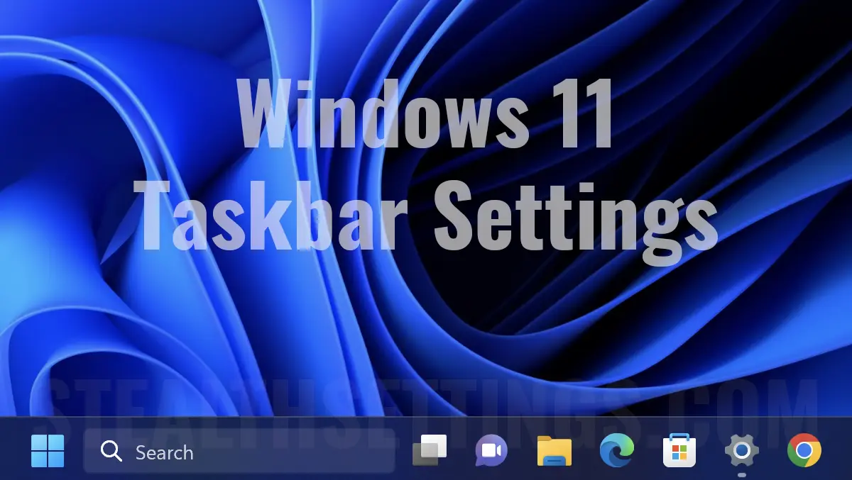 Windows 11 Taskbar Peronalization