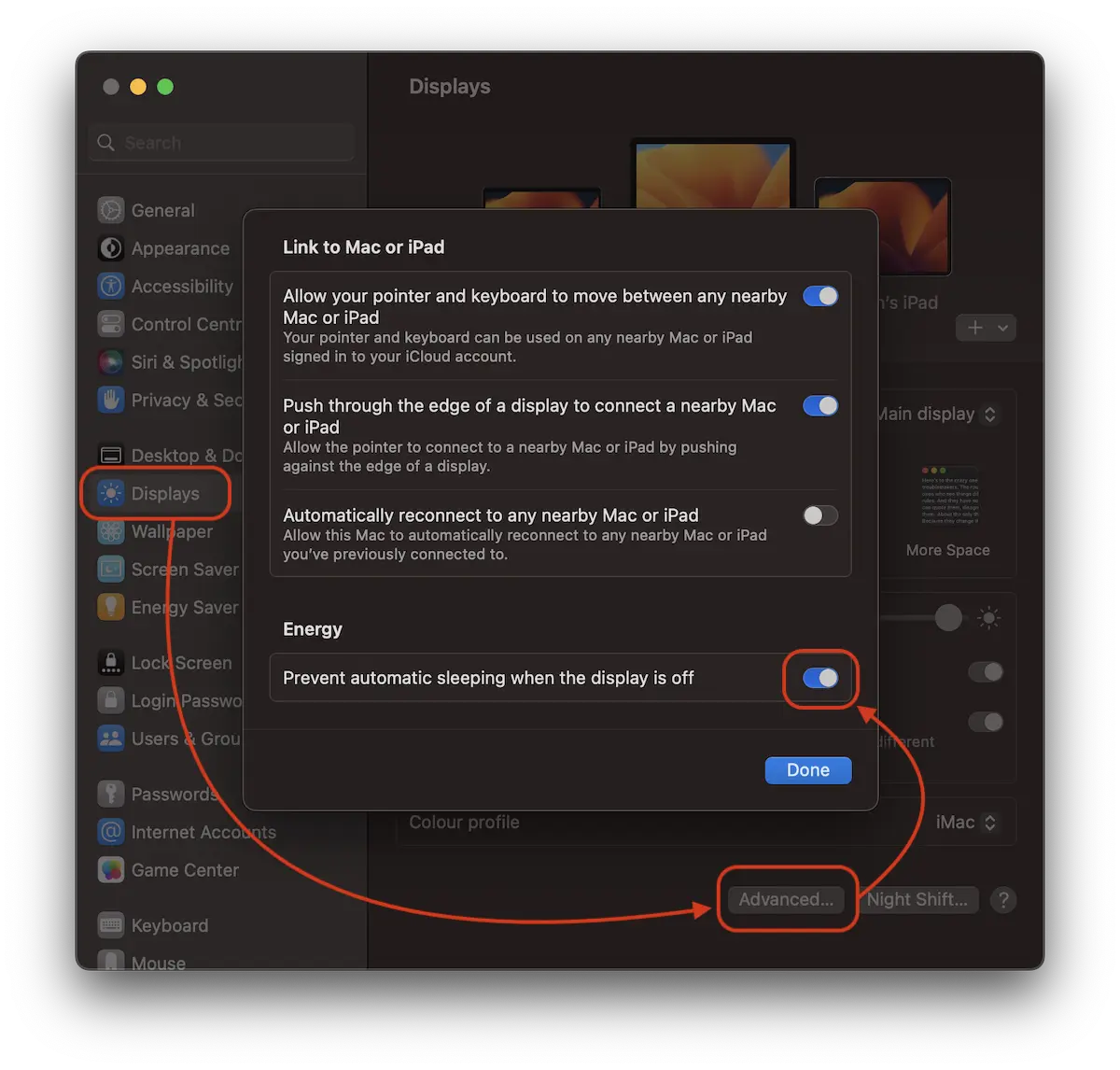 Hvordan deaktiverer du Sleep mode på Mac