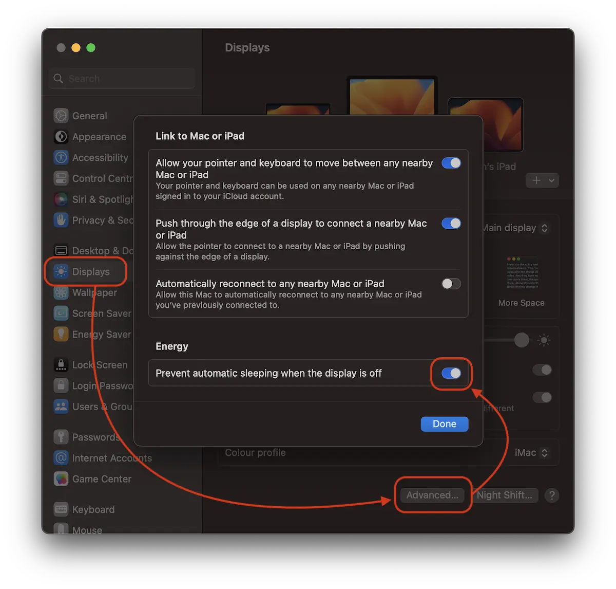 كيف تقوم بتعطيل ملفات Sleep mode pe Mac