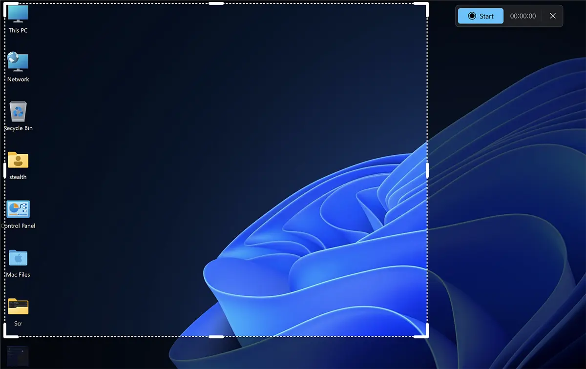 Gravação de tela em Windows 11
