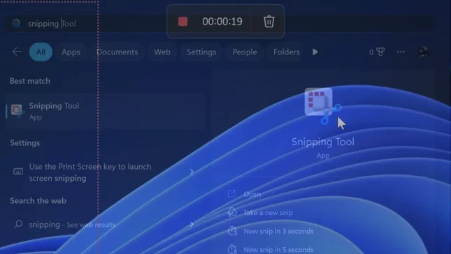 Snipping Tool Screen Recording