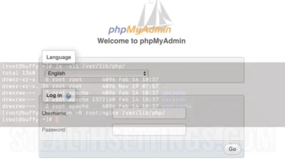 Correction de phpMyAdmin Error