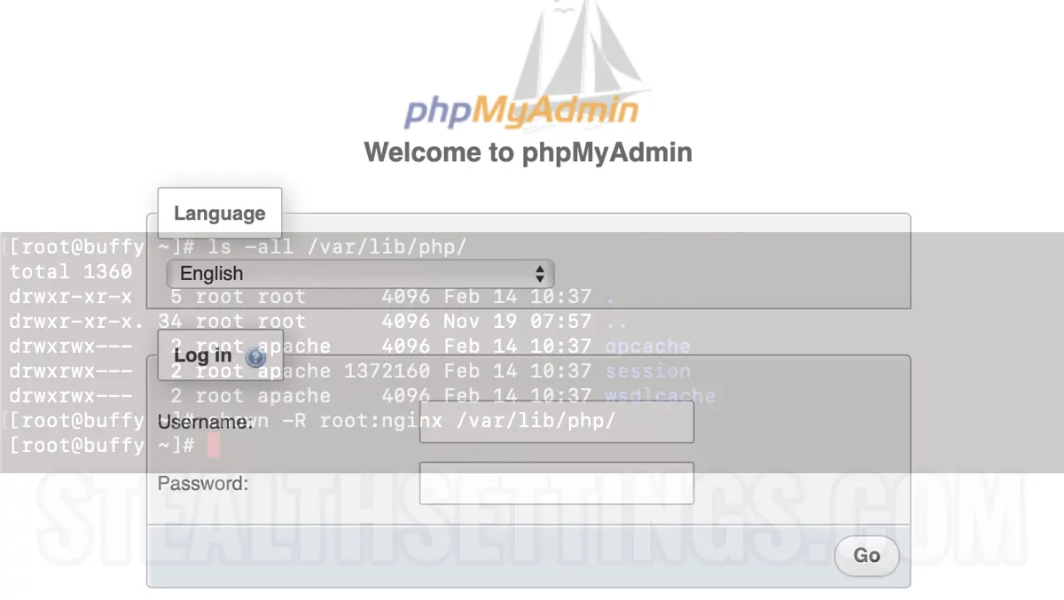 Fix phpMyAdmin Error