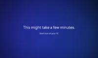This might take a few minutes. Đừng tắt PC của bạn.