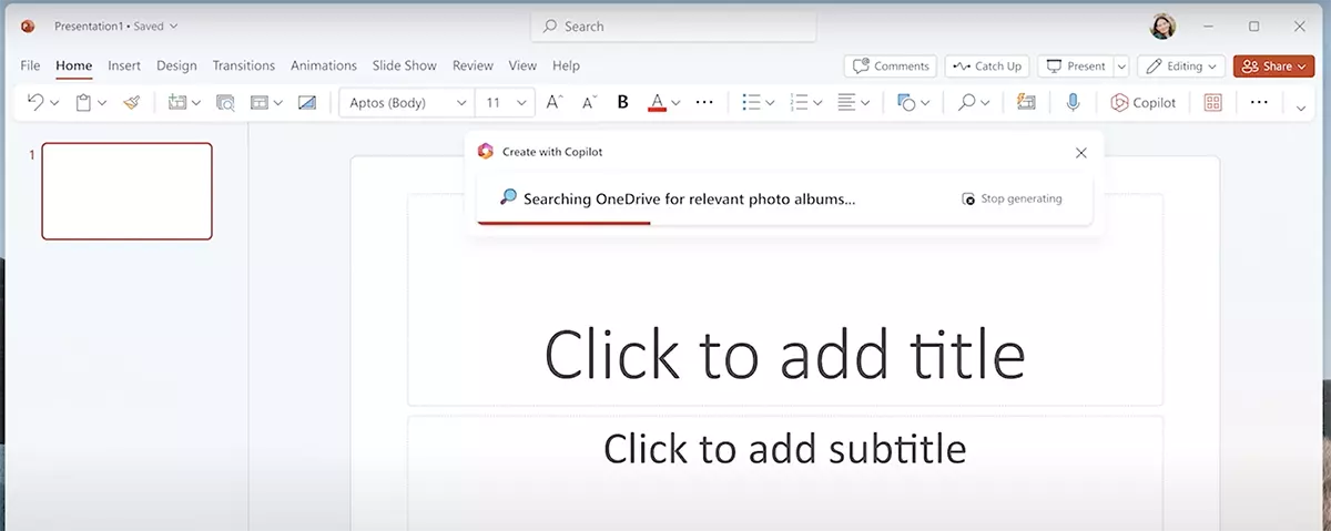 Create PowerPoint With Copilot