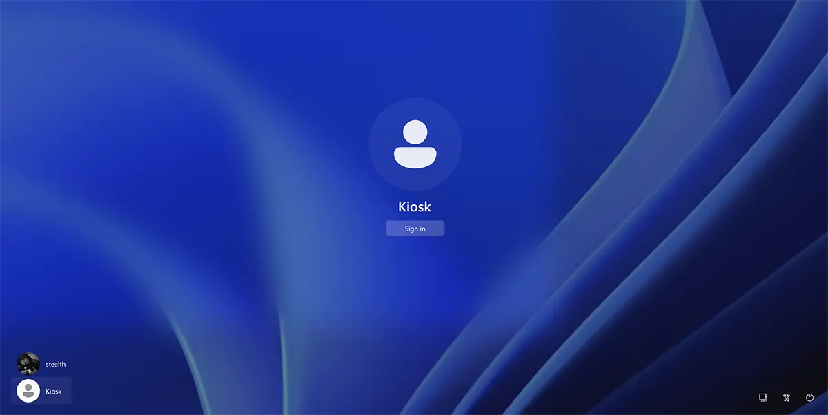 Kiosk mode in Windows 11