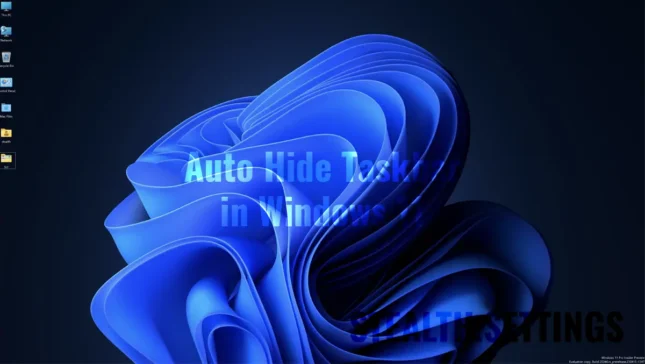 Auto Hide Taskbar in Windows 11