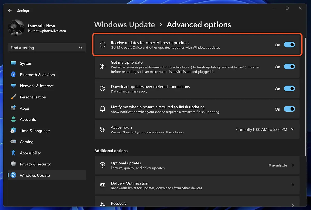 Cum faci update la Microsoft 365 si Office 2021 pe Windows 11