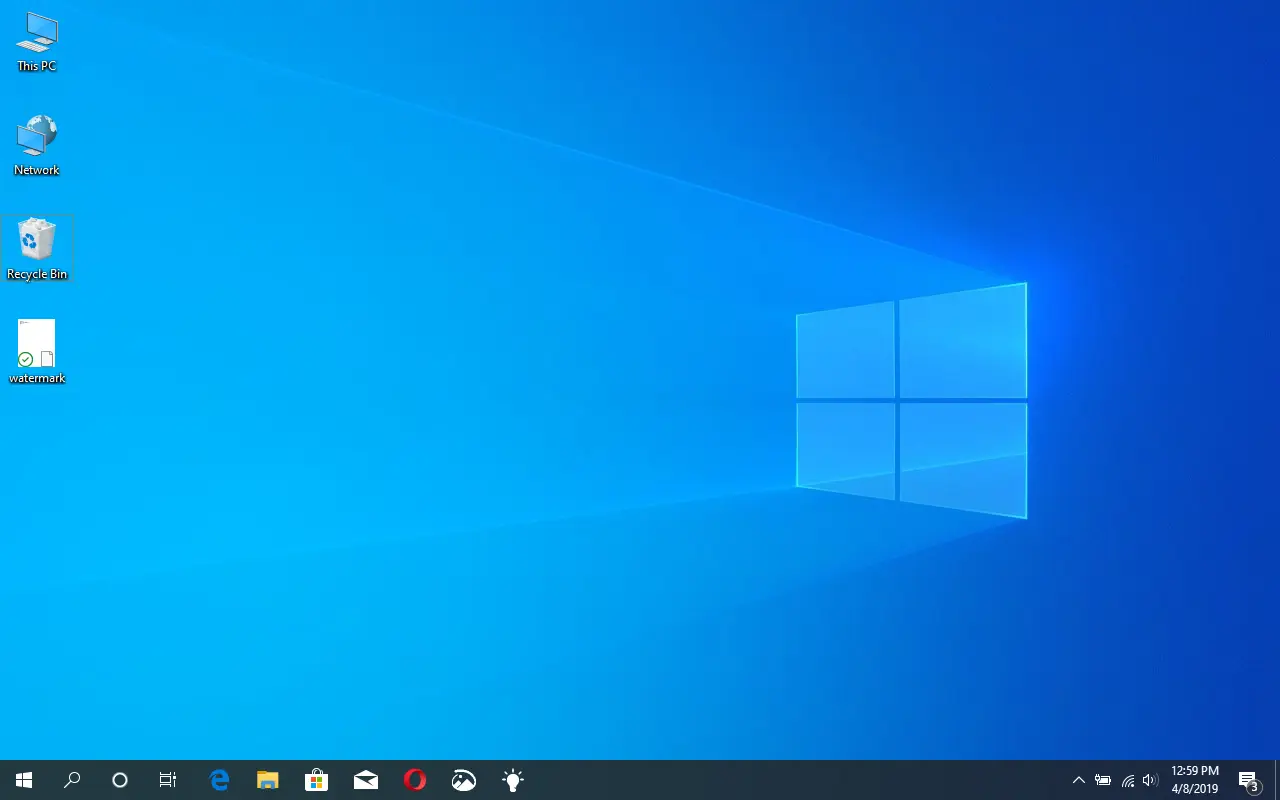 Windows 10 Licence na vodoznak odstraněna