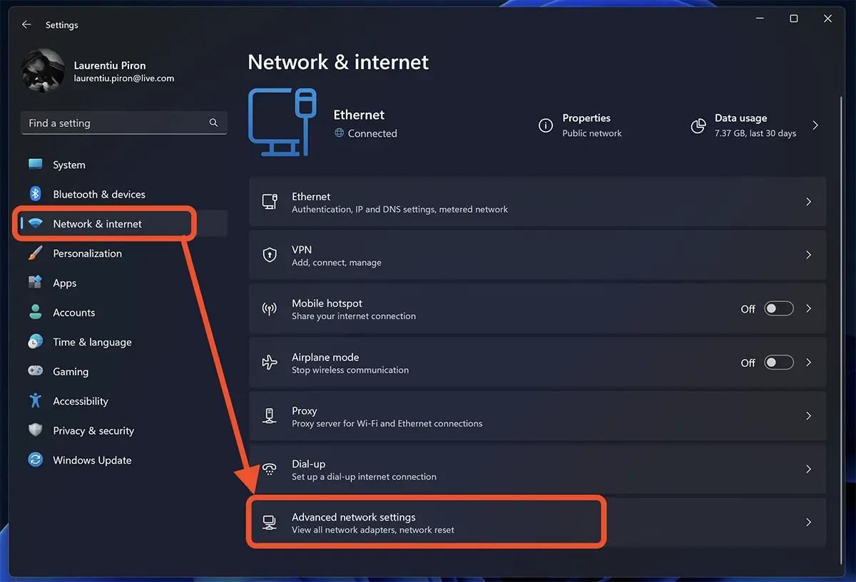 How to disable Ethernet or Wi-Fi network adapter on Windows 11