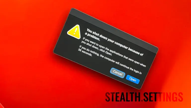 Mac shut down computer popup