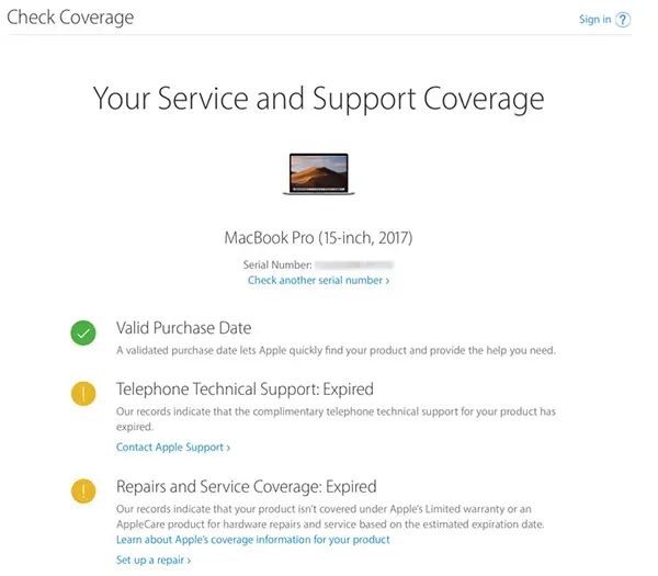Check Your Service and Support Coverage