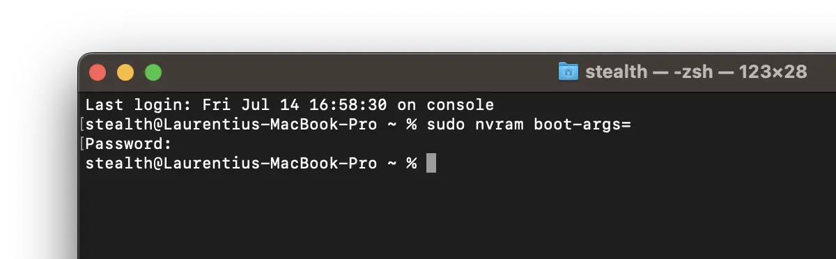 How to disable Verbose Mode for Mac computers