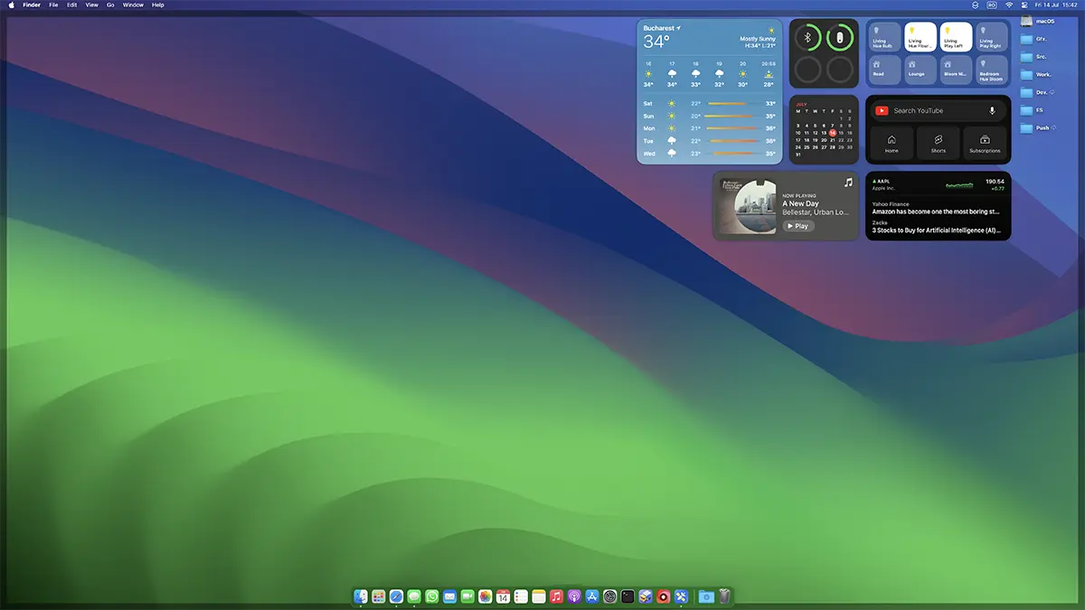 Klikk bakgrunnsbilde for å vise Desktop items