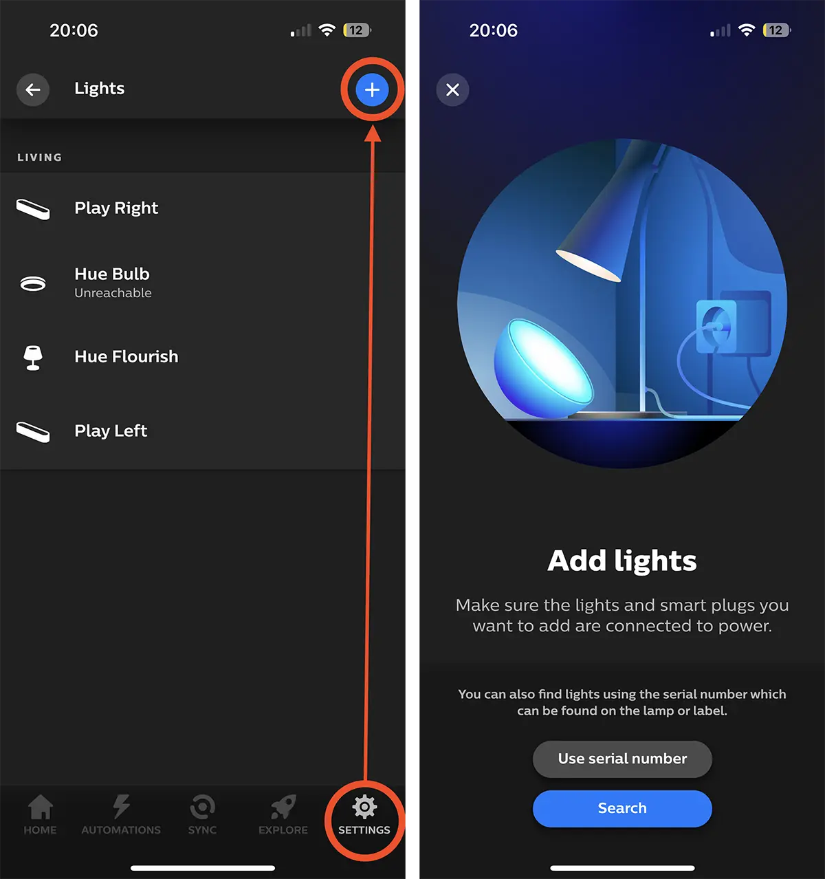 如何將智慧型 Hue 燈連接至 Philips Hue 橋接器