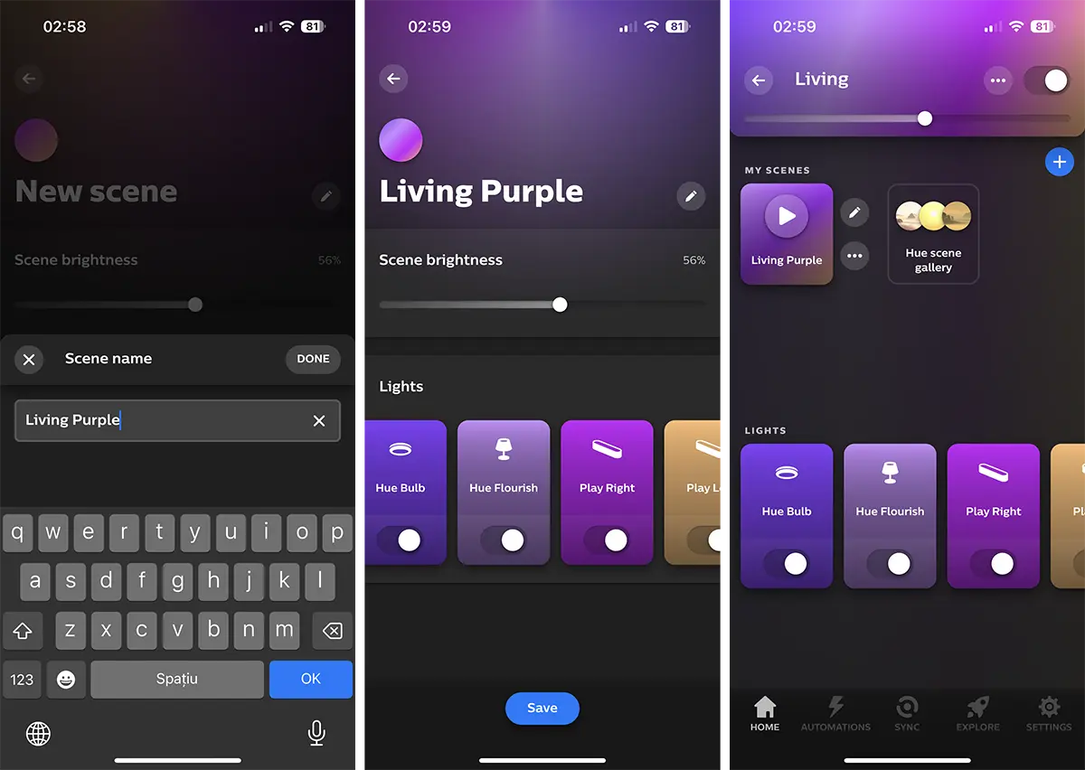 How to create light scenes for Philips Hue smart bulbs