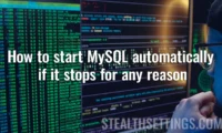 何らかの理由で MySQL が停止した場合に自動的に起動する方法