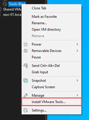 Install Outils VMware