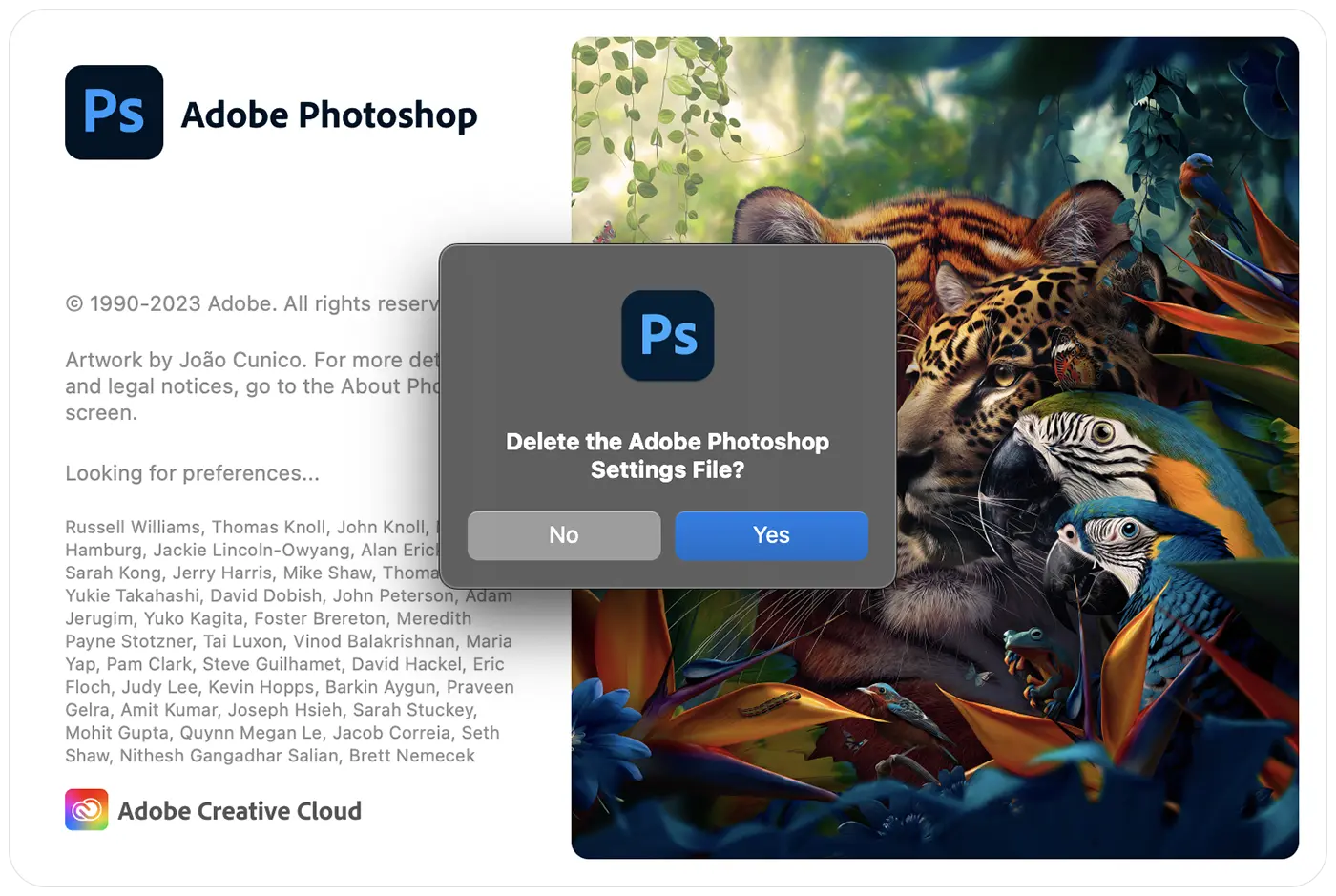 Ponastavite Adobe Photoshop na Default Settings