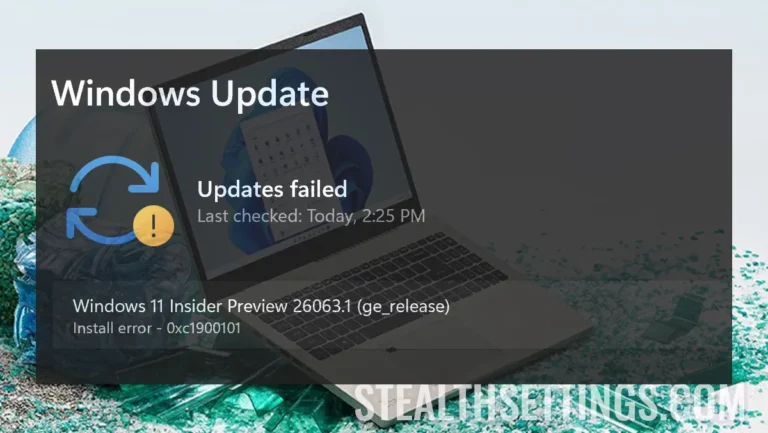 Install Error 0xc1900101