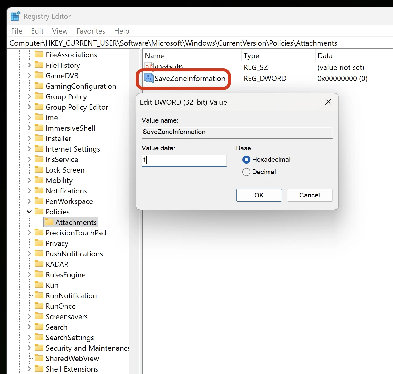 Uložit informace o zóně